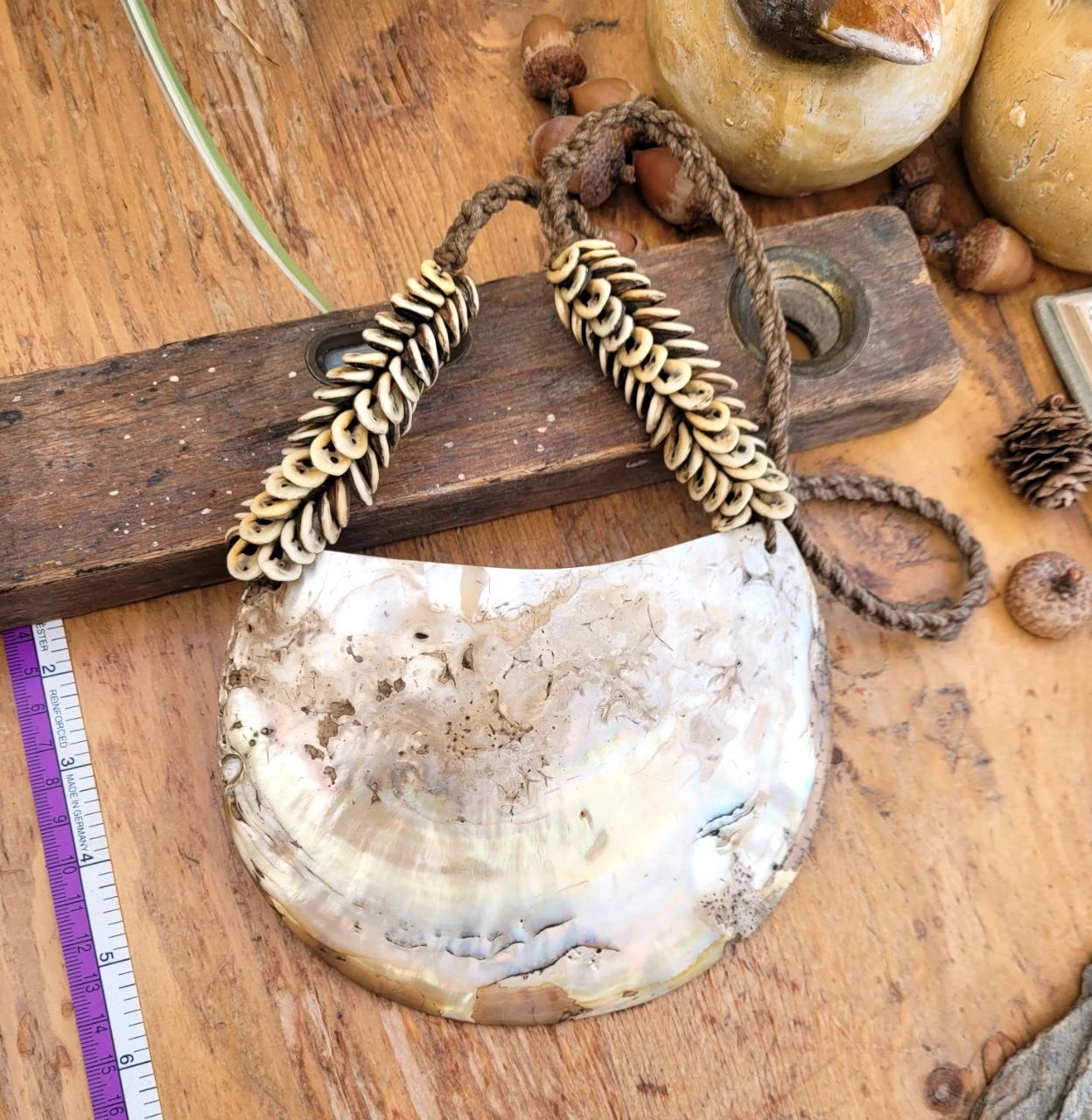 Colar antigo da Papua, Colar de concha de cerimônia tradicional. – photo 6